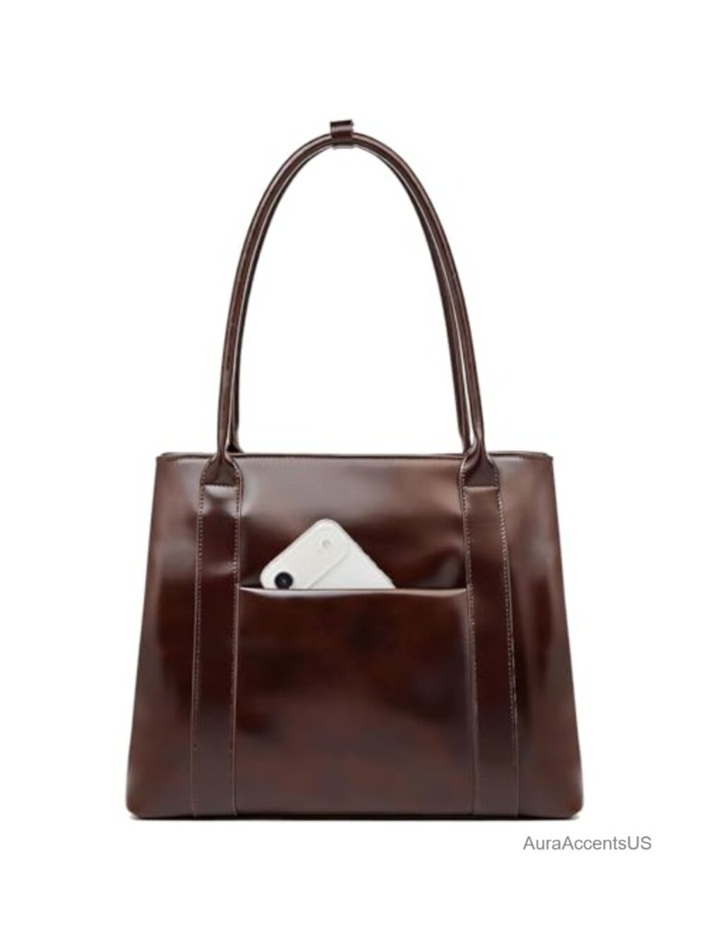 Genuine Leather Satchel Handbag Crossbody Tote Women Multi-Pocket Work Bag
